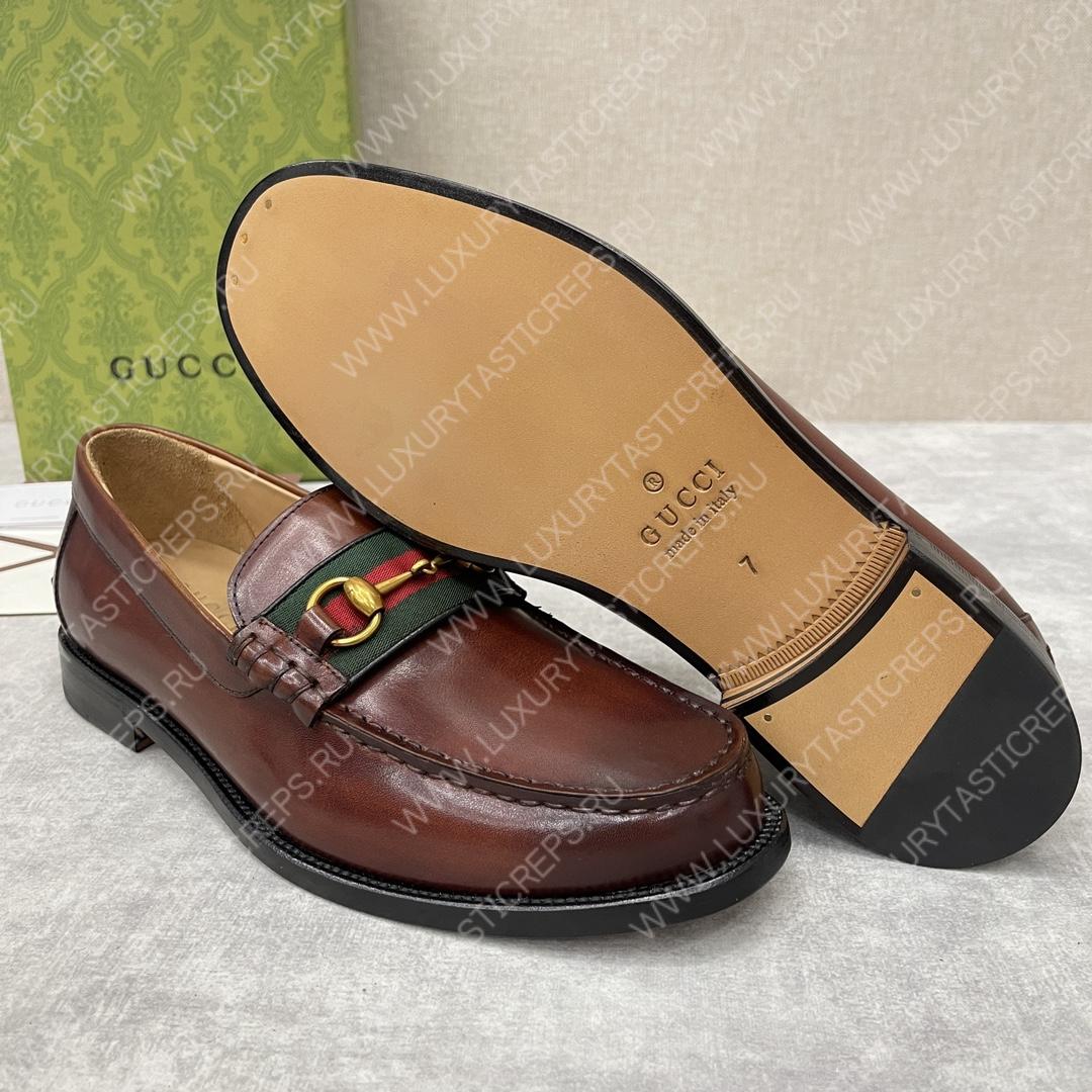 G*u*i loafer with horsebit brown 655579
