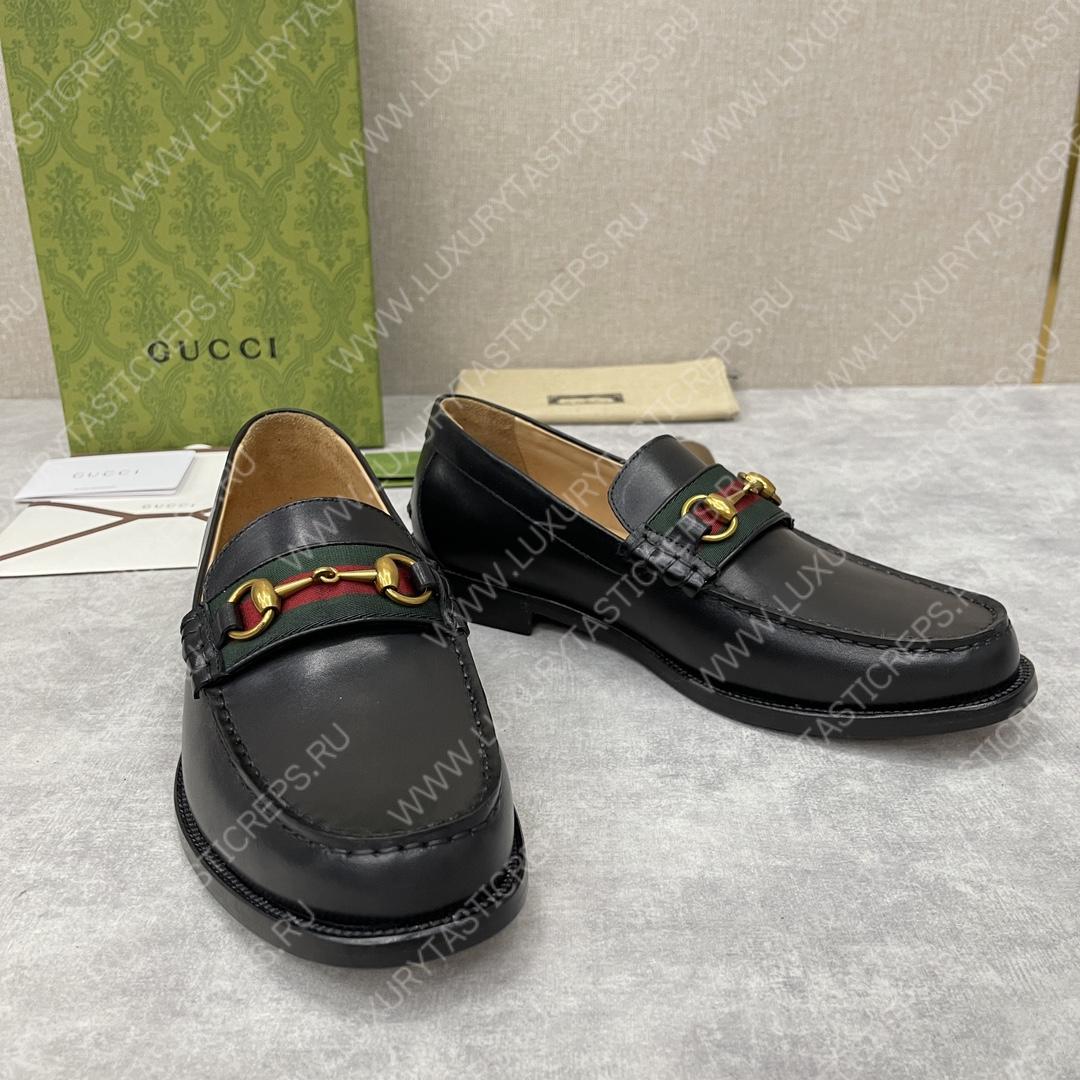 G*u*i loafer with horsebit black 655579