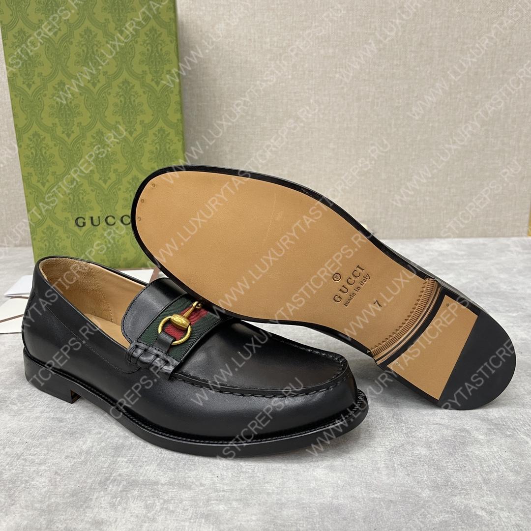G*u*i loafer with horsebit black 655579