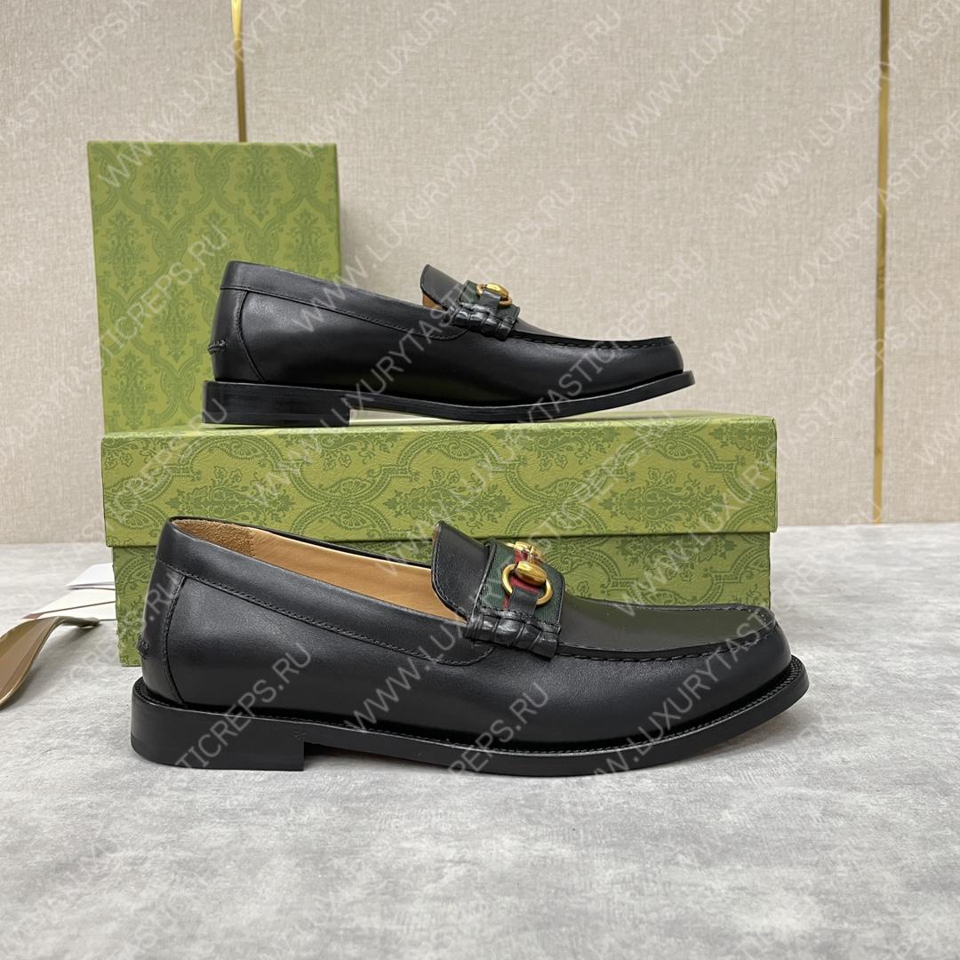 G*u*i loafer with horsebit black 655579