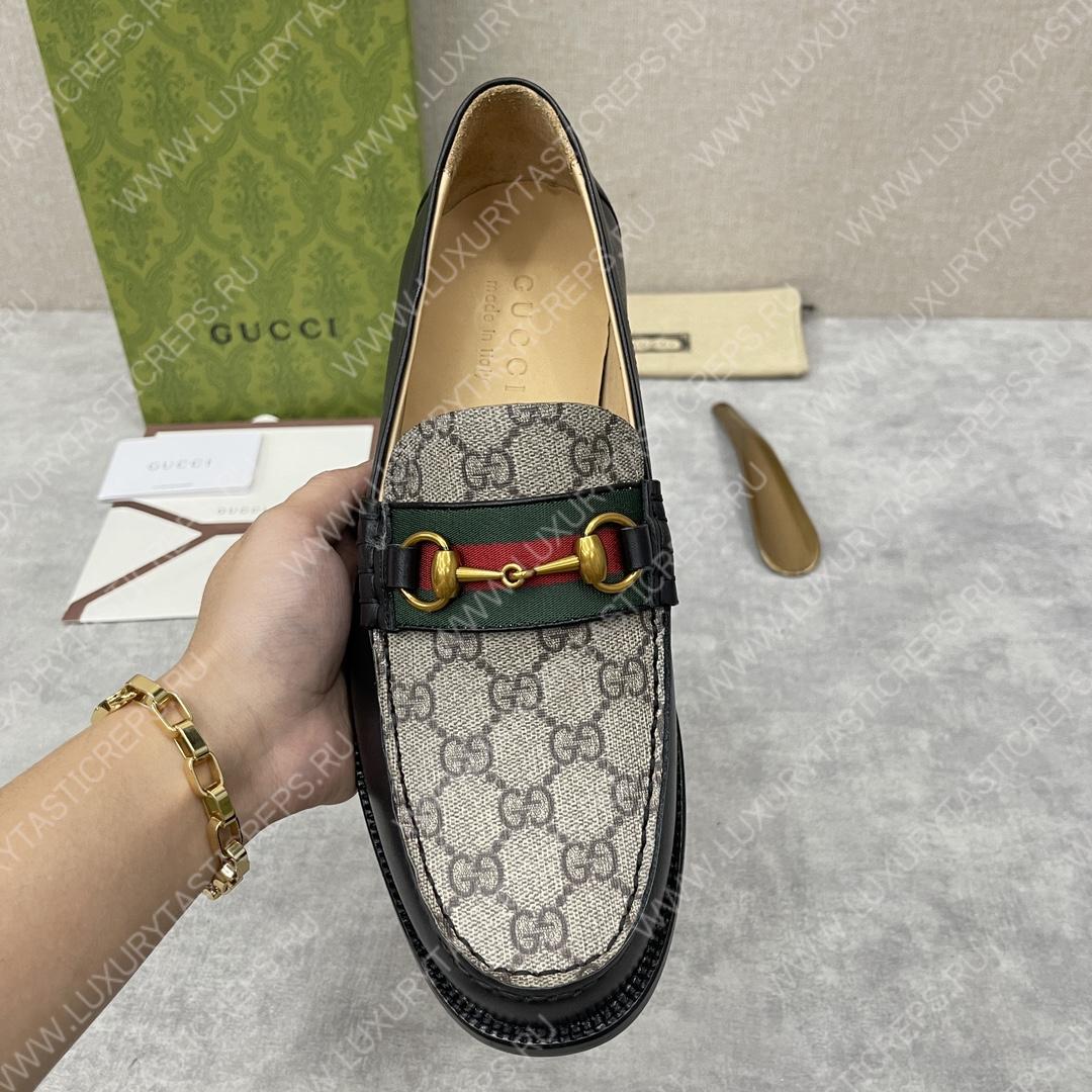 G*u*i loafer with horsebit beige 655579