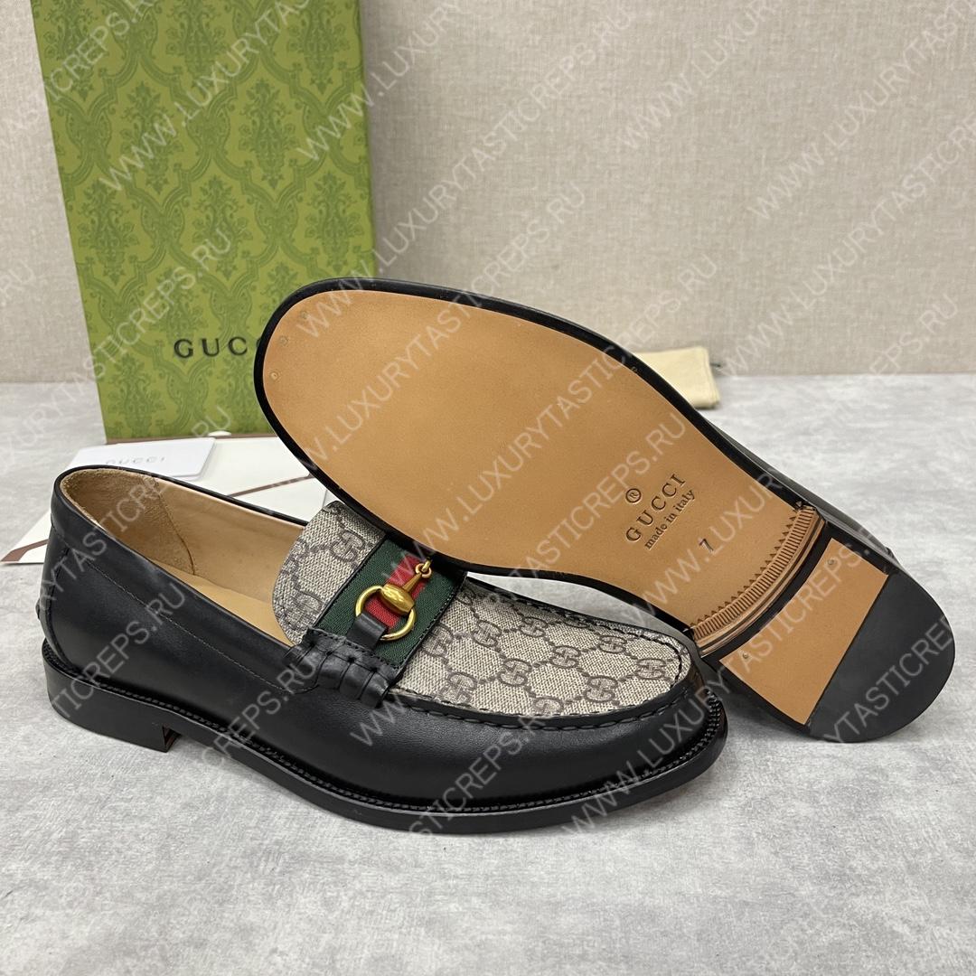 G*u*i loafer with horsebit beige 655579