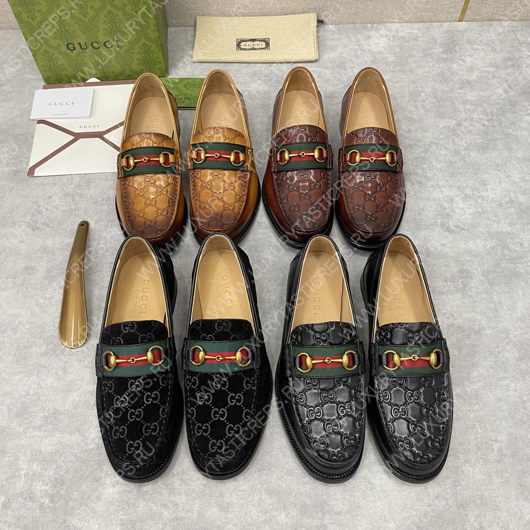 G*u*i loafer with horsebit brown 655579