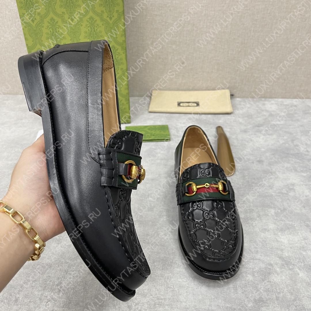 G*u*i loafer with horsebit black 655579