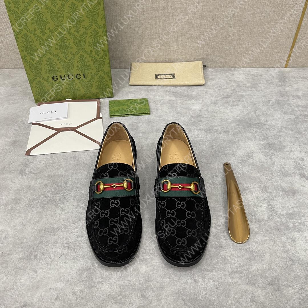 G*u*i loafer with horsebit black 655579
