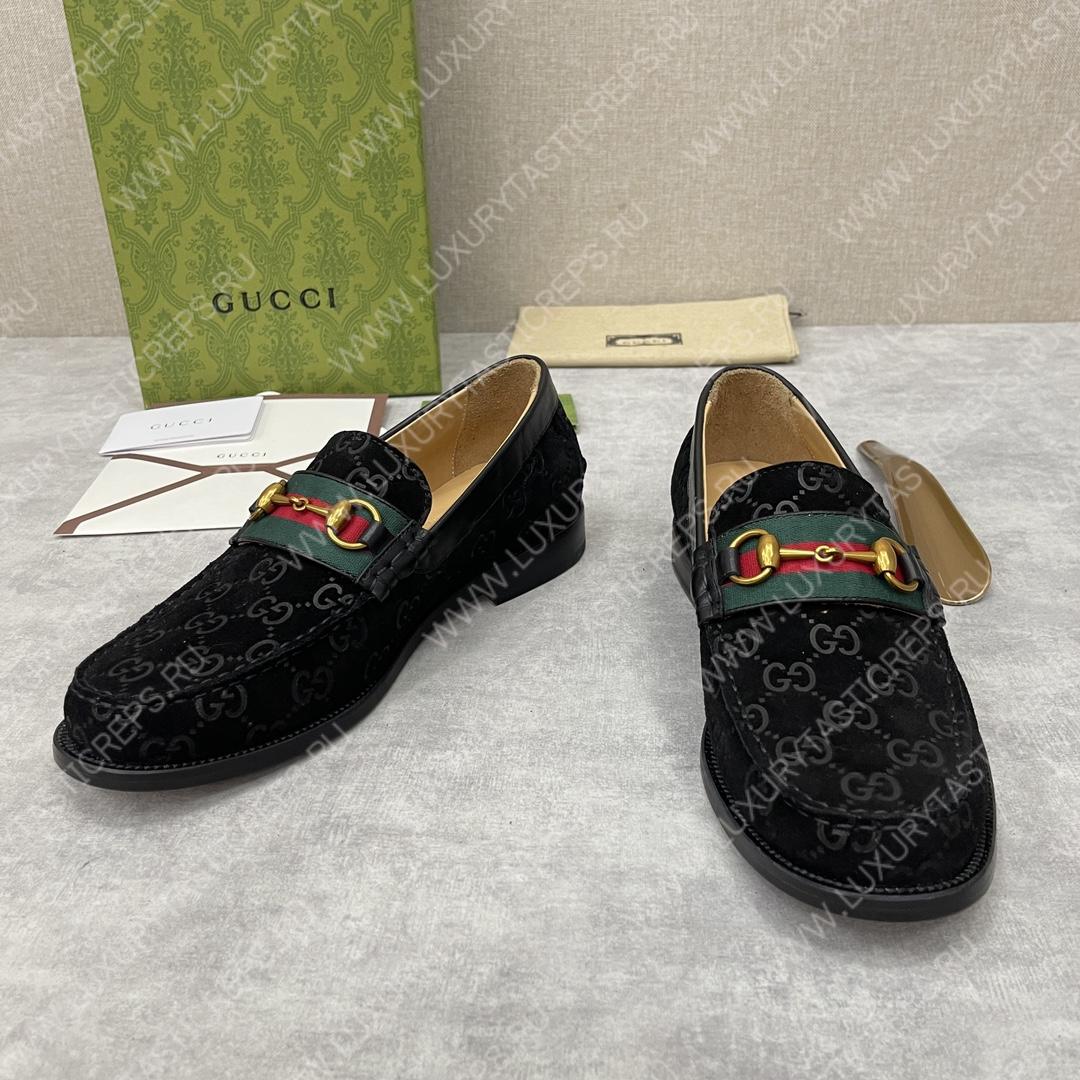 G*u*i loafer with horsebit black 655579