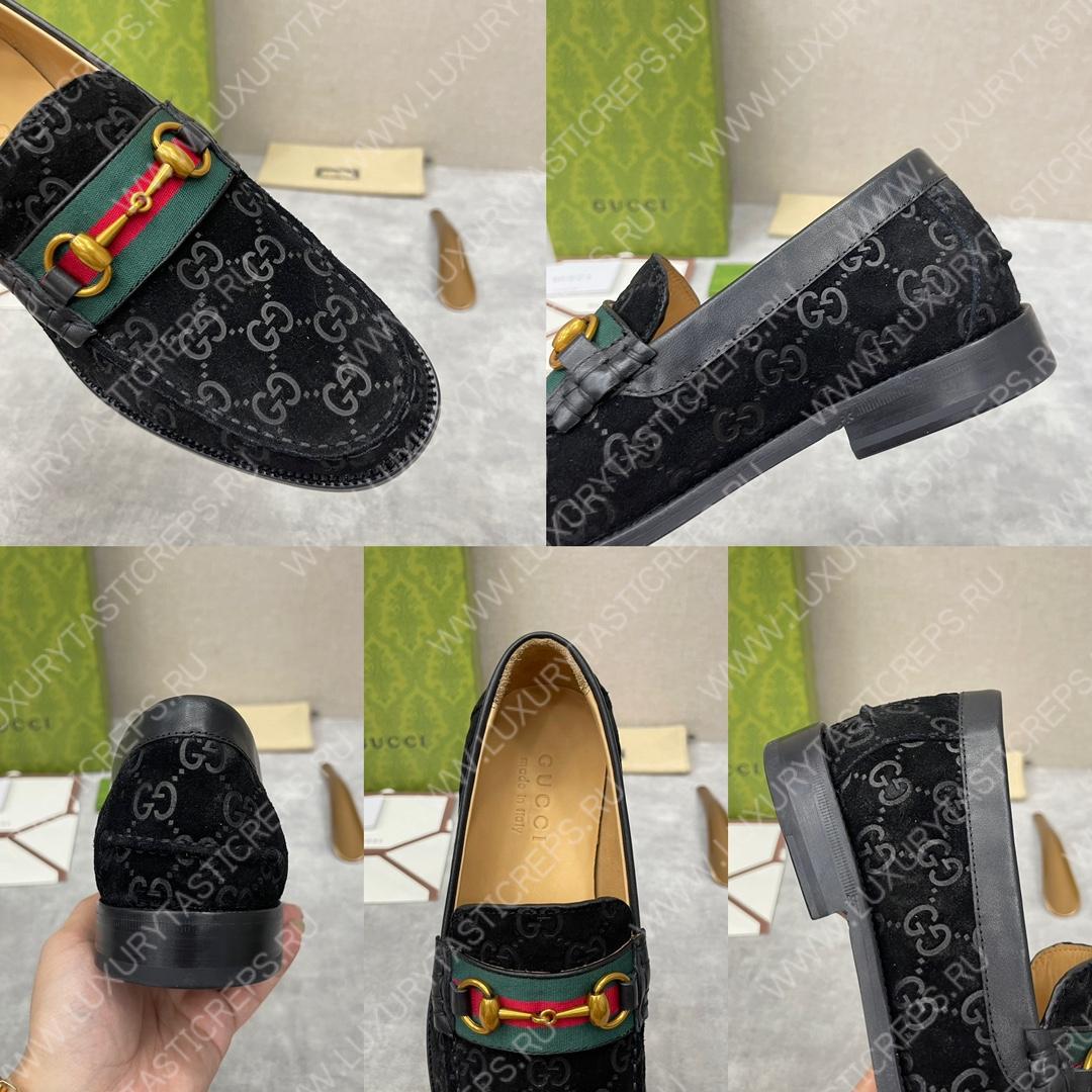 G*u*i loafer with horsebit black 655579