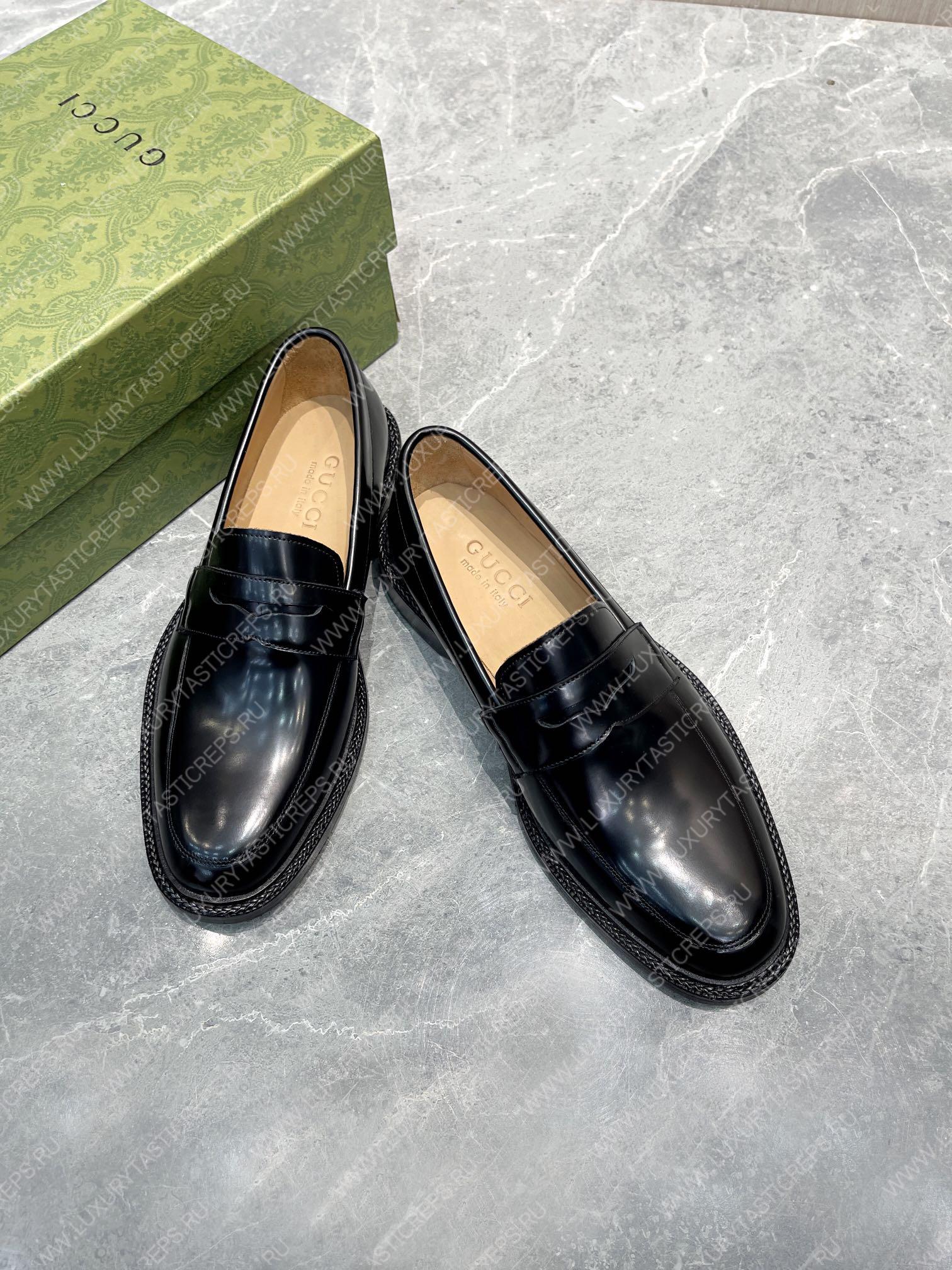 G*u*i men’s loafers black 712351