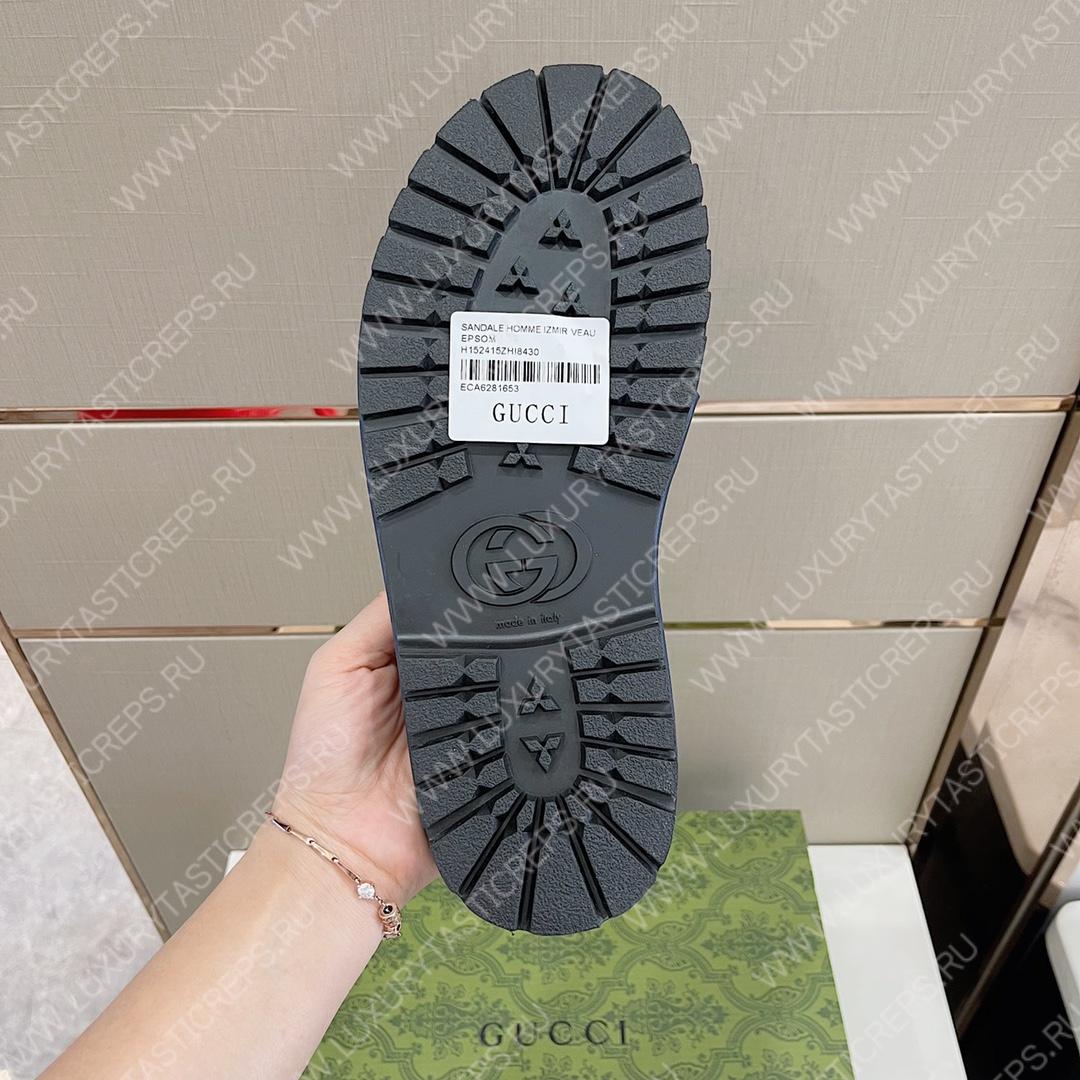 G*u*i horsebit slipper grey and navy 749908