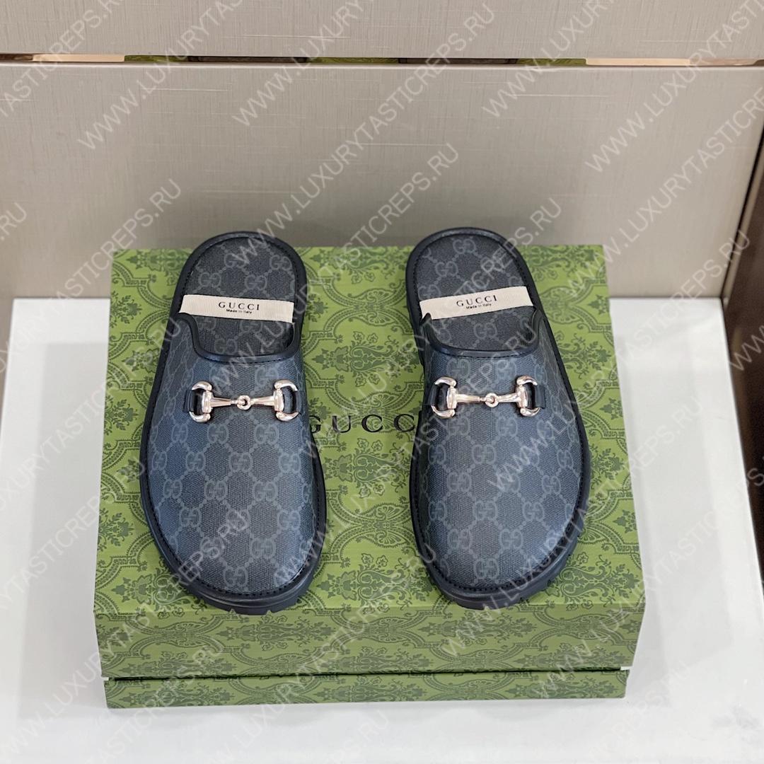 G*u*i horsebit slipper graphite 749908
