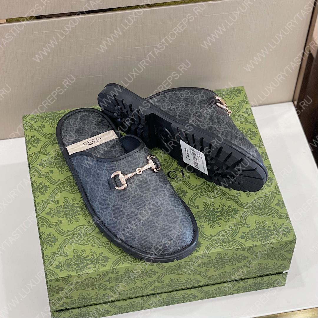 G*u*i horsebit slipper graphite 749908