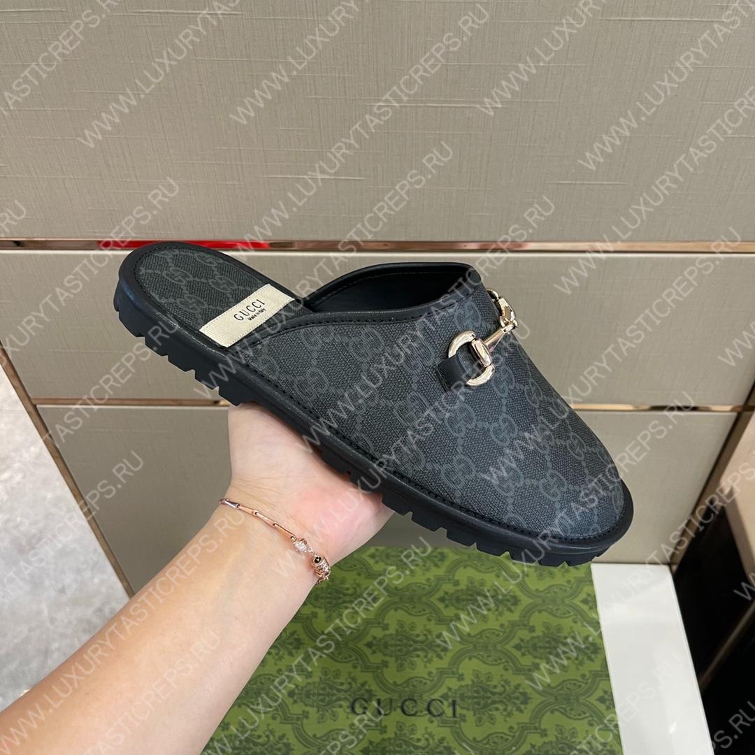 G*u*i horsebit slipper graphite 749908