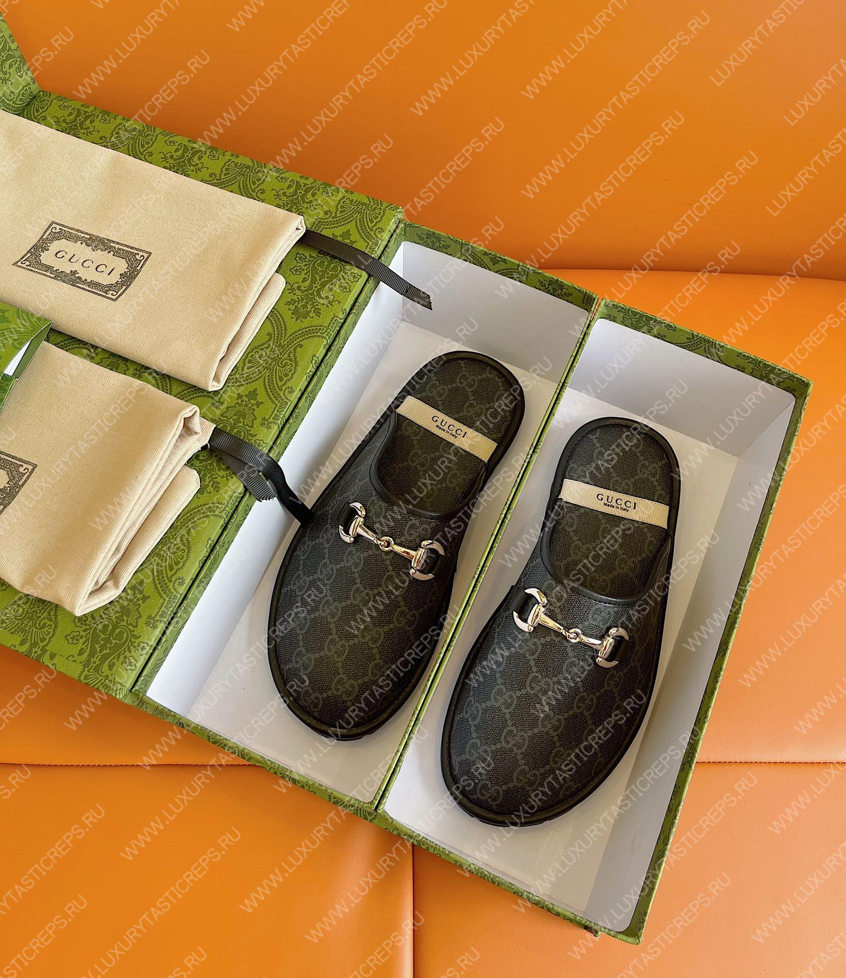 G*u*i horsebit slipper graphite 749908