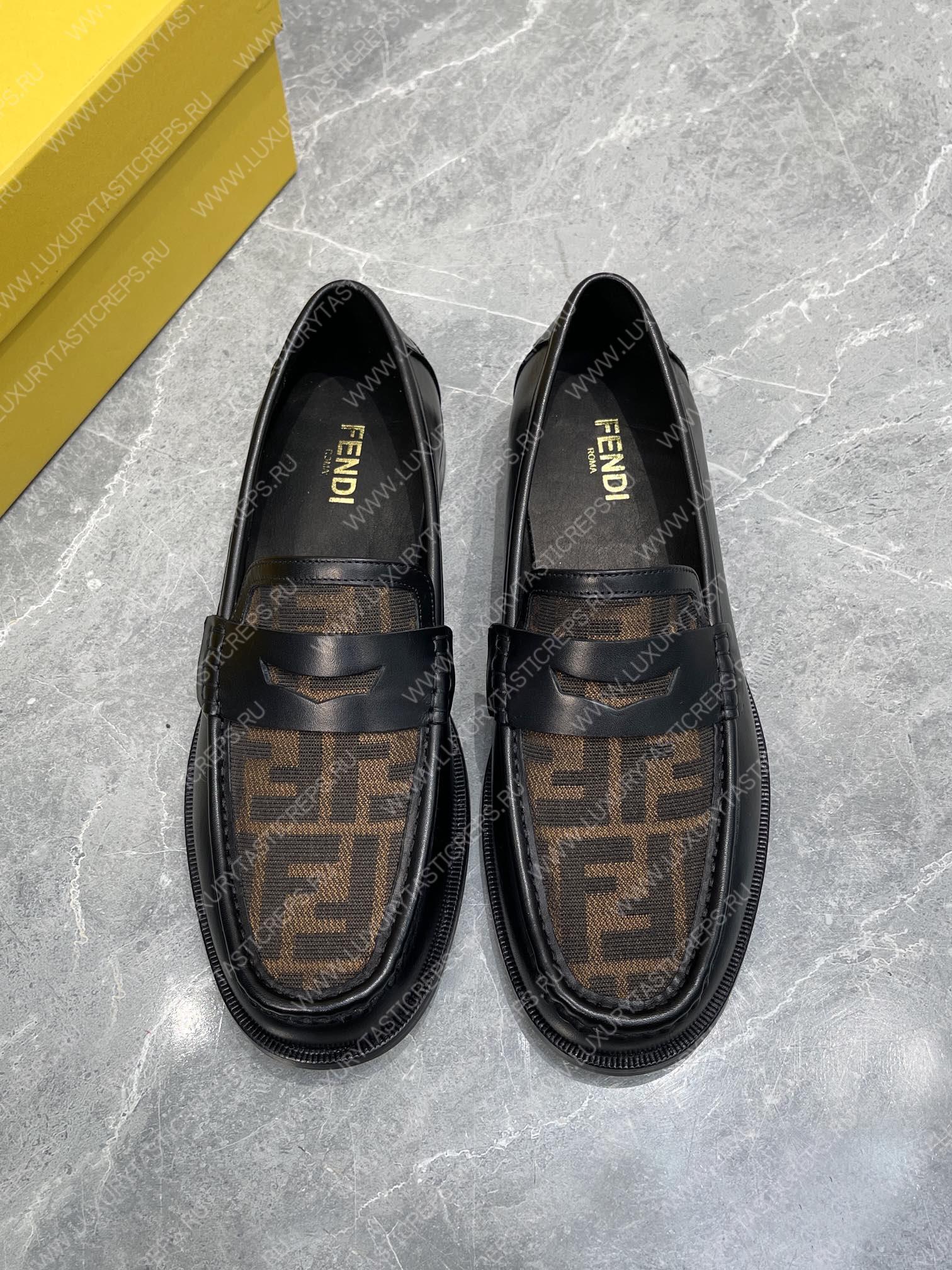 F**di o’clock loafers black and cocoa 7d1550ajzff0r7r