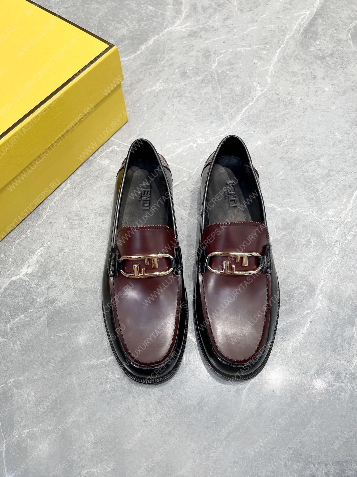 F**di loafers black and wine 7d1546ak1uf0abb