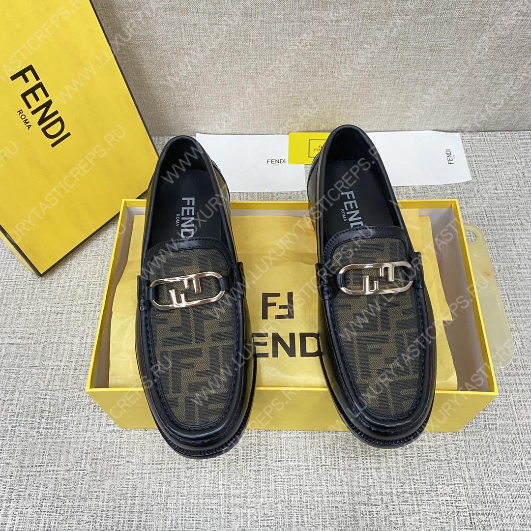 F**di o’lock driving loafers black 7d1561ajz