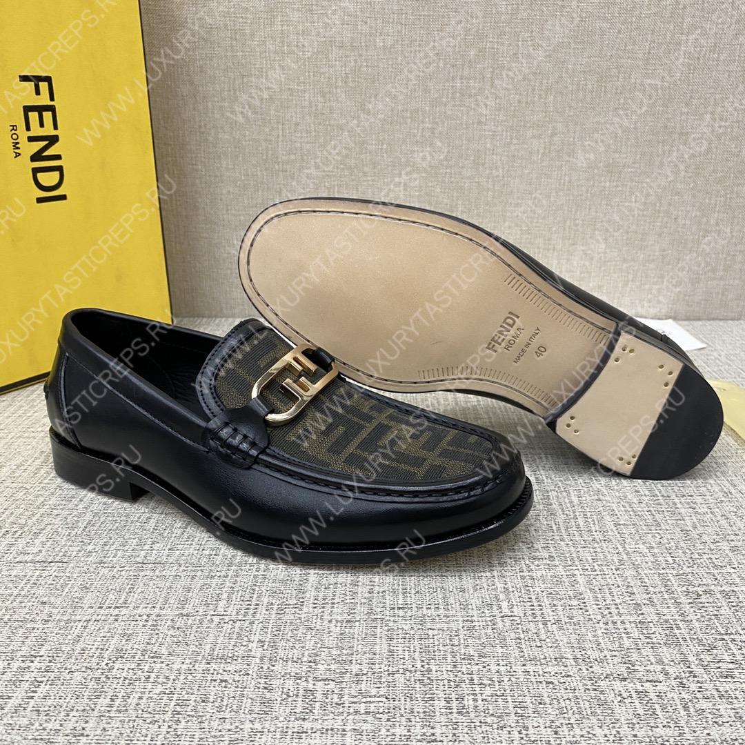 F**di o’lock driving loafers black 7d1561ajz