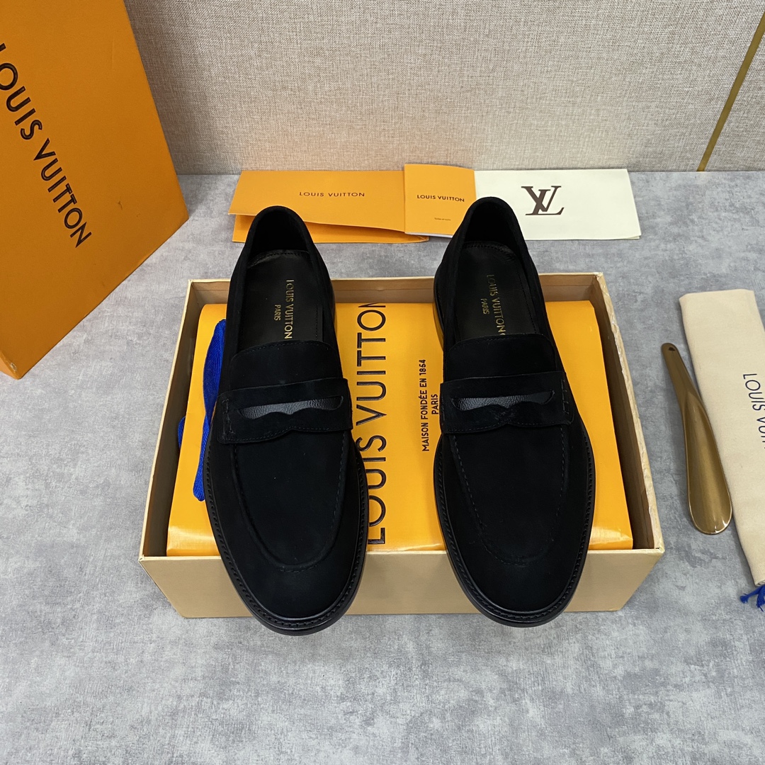 l**is V*t*n flex loafer black 1a9hpp