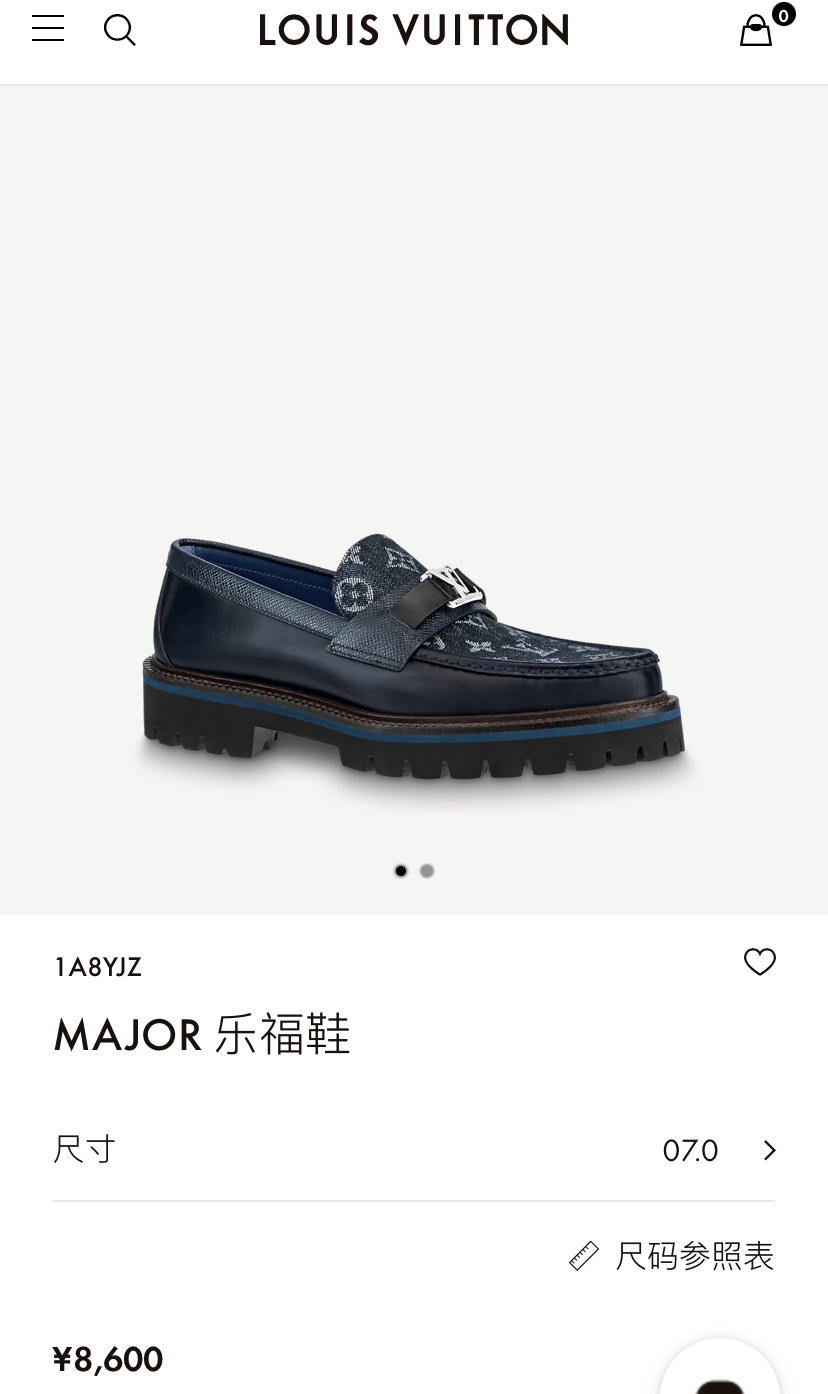 l**is V*t*n major loafer blue 1a8yjz