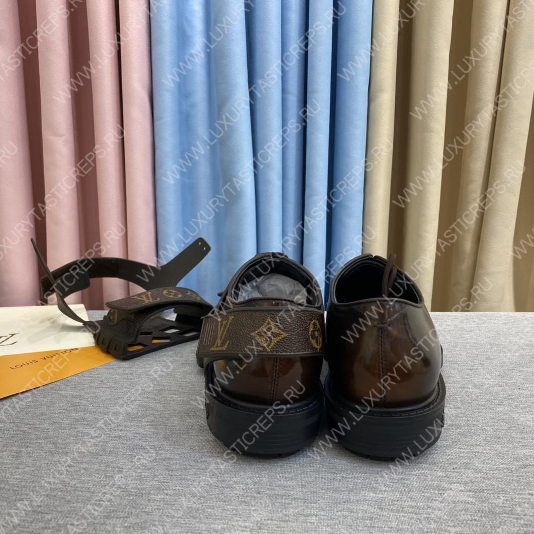l**is V*t*n derby harness shoes brown 674591b