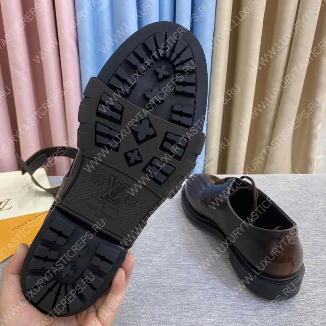 l**is V*t*n derby harness shoes brown 674591b