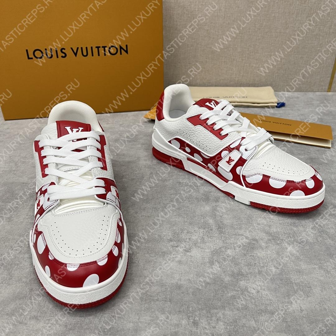 l**is V*t*n infinity dot sneakers red and white 1ab9h7
