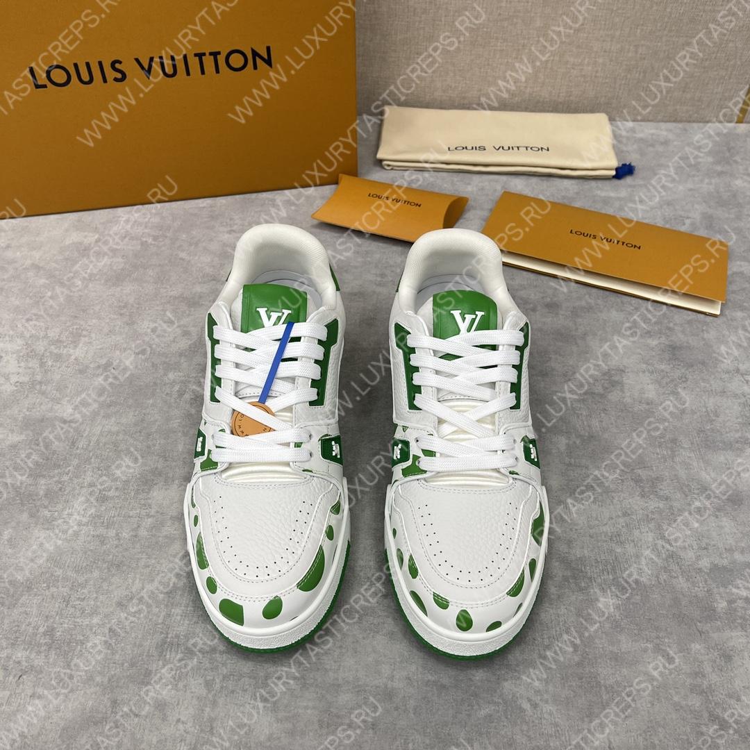 l**is V*t*n infinity dot sneakers green and white 1ab9h7