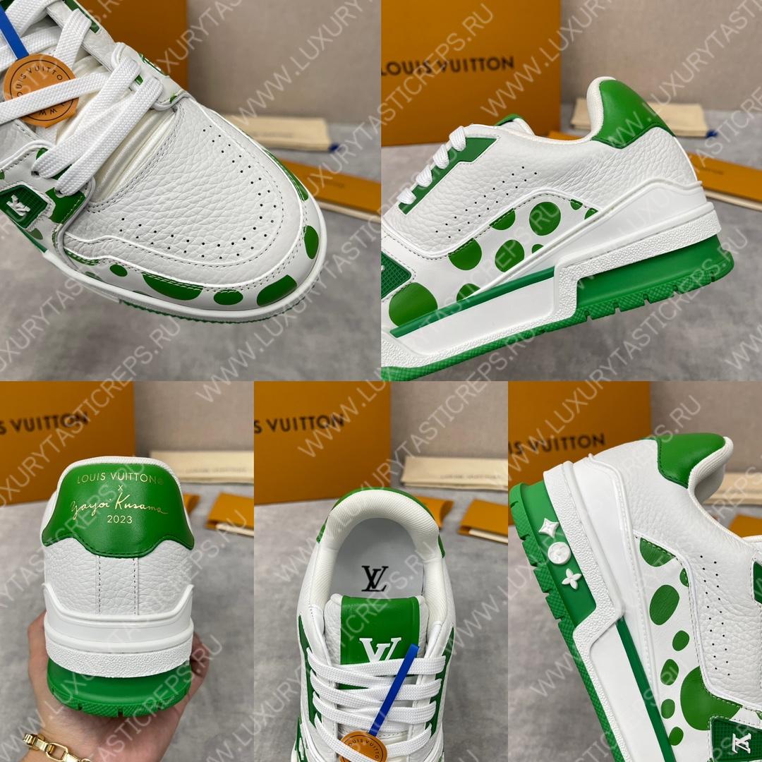 l**is V*t*n infinity dot sneakers green and white 1ab9h7