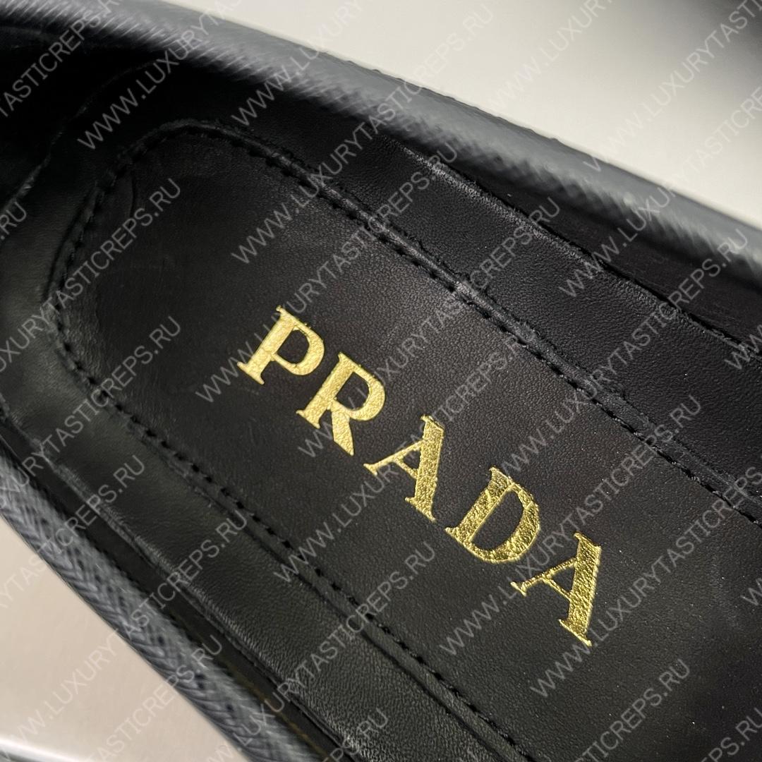 Pra*a saffiano loafers black 2db183