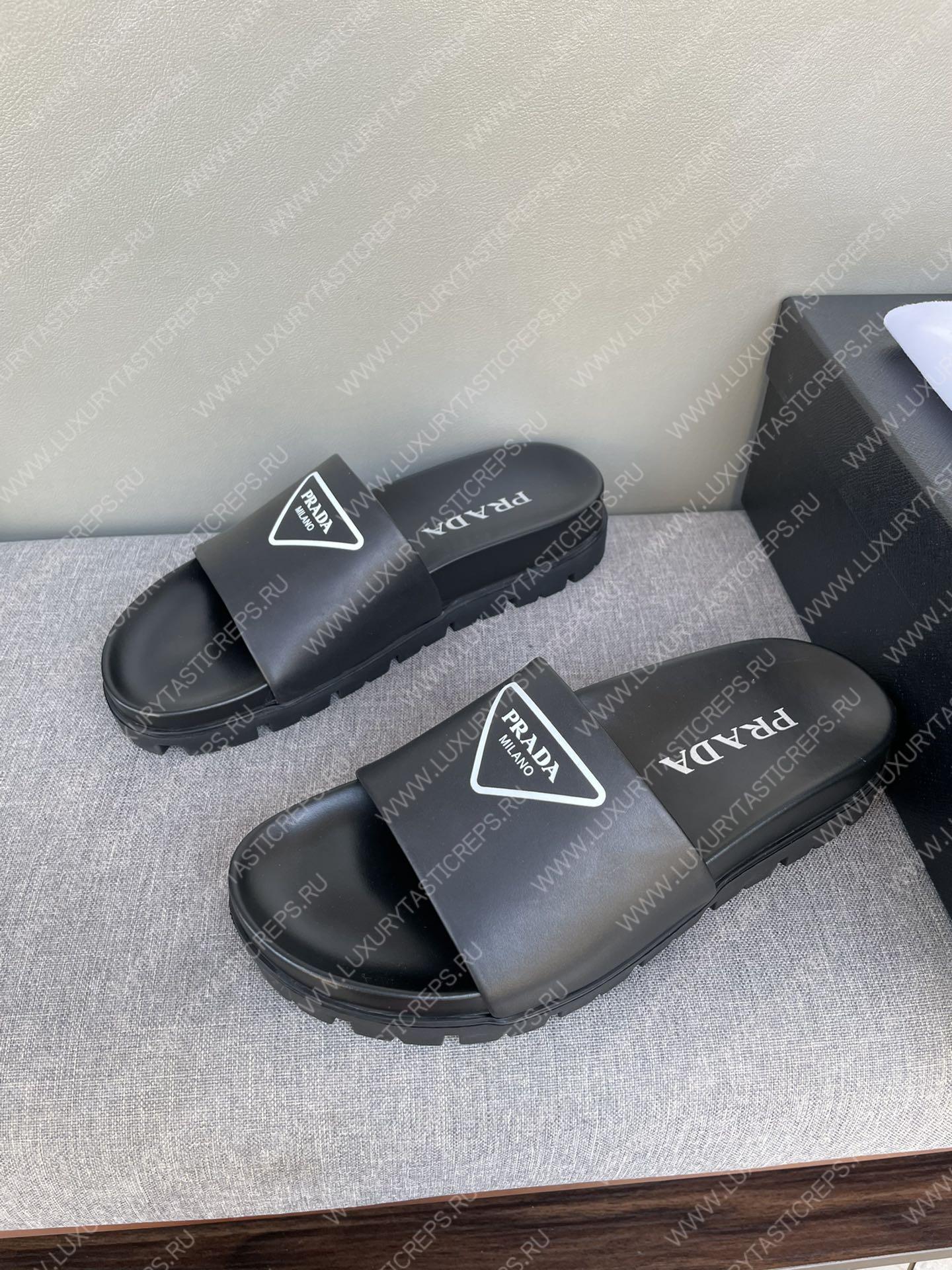Pra*a rubber slides black 1xx626