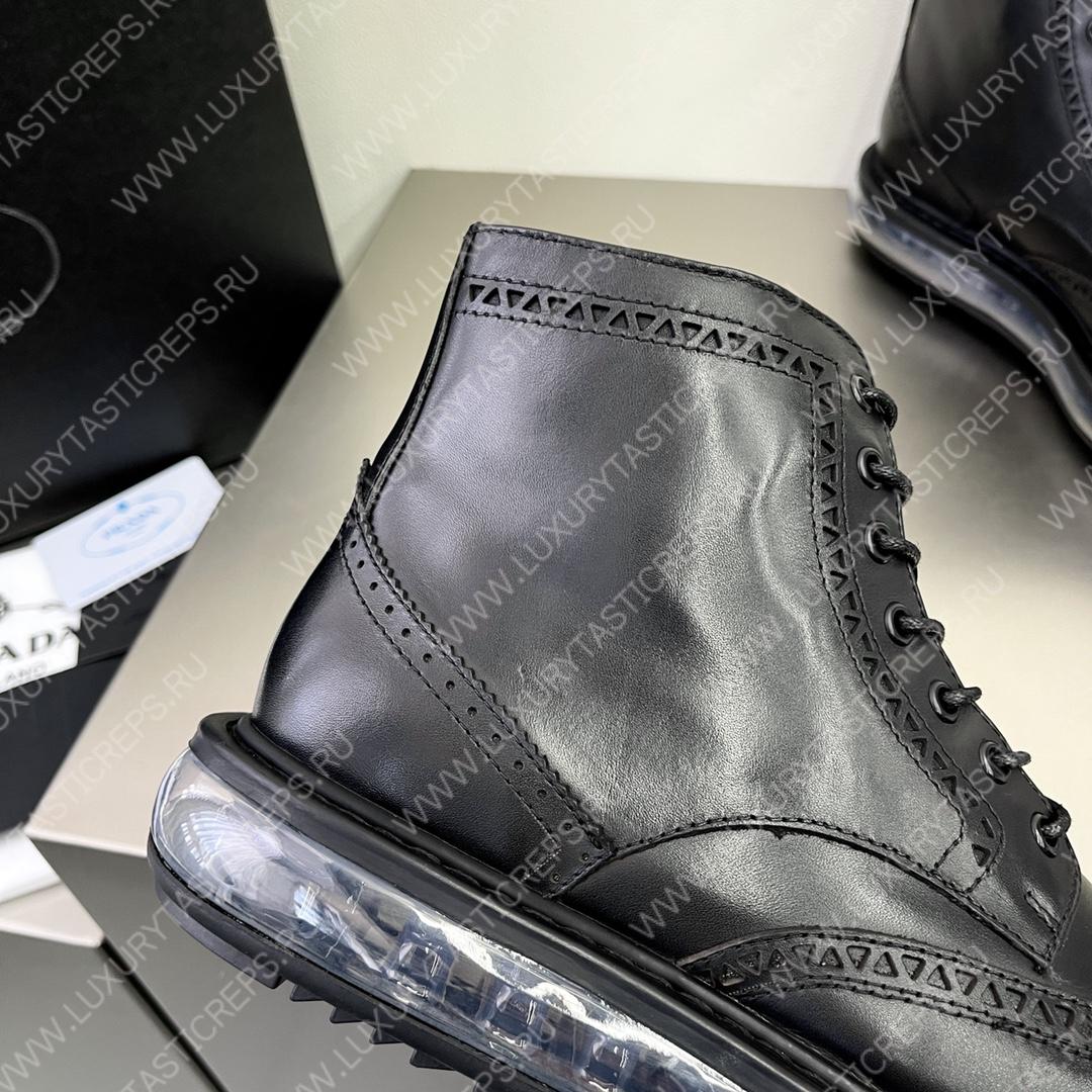 Pra*a brogue derby ankle boots black 2te127