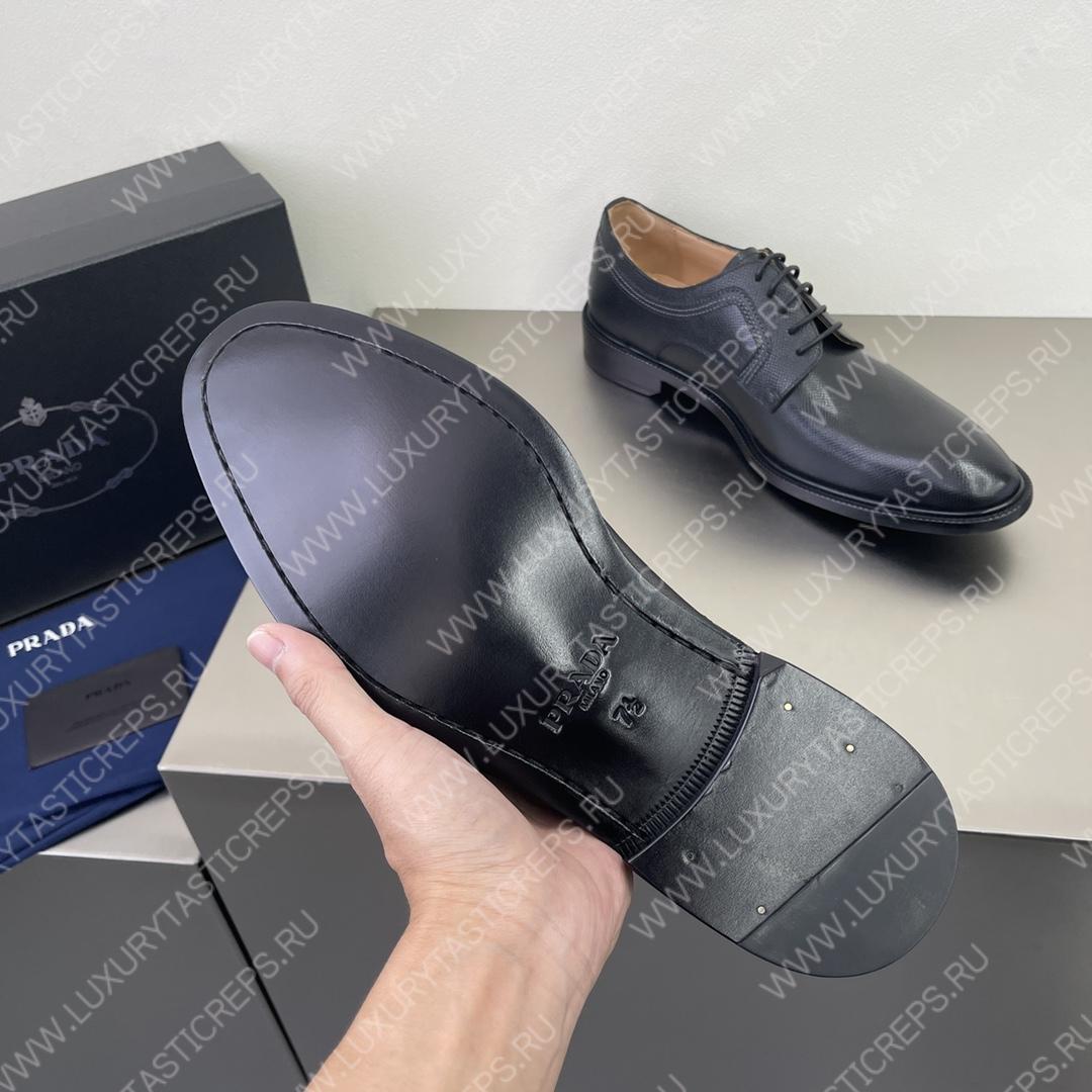 SAFFIANO DERBY SHOES BLACK 2EB174