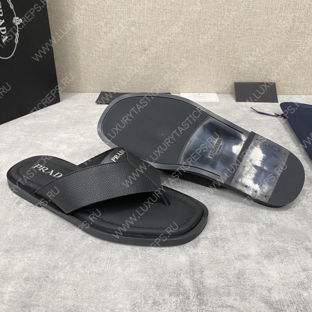 Pra*a leather sandals black 2y3028