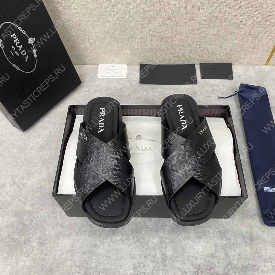 Pra*a leather sandals black 2x9928