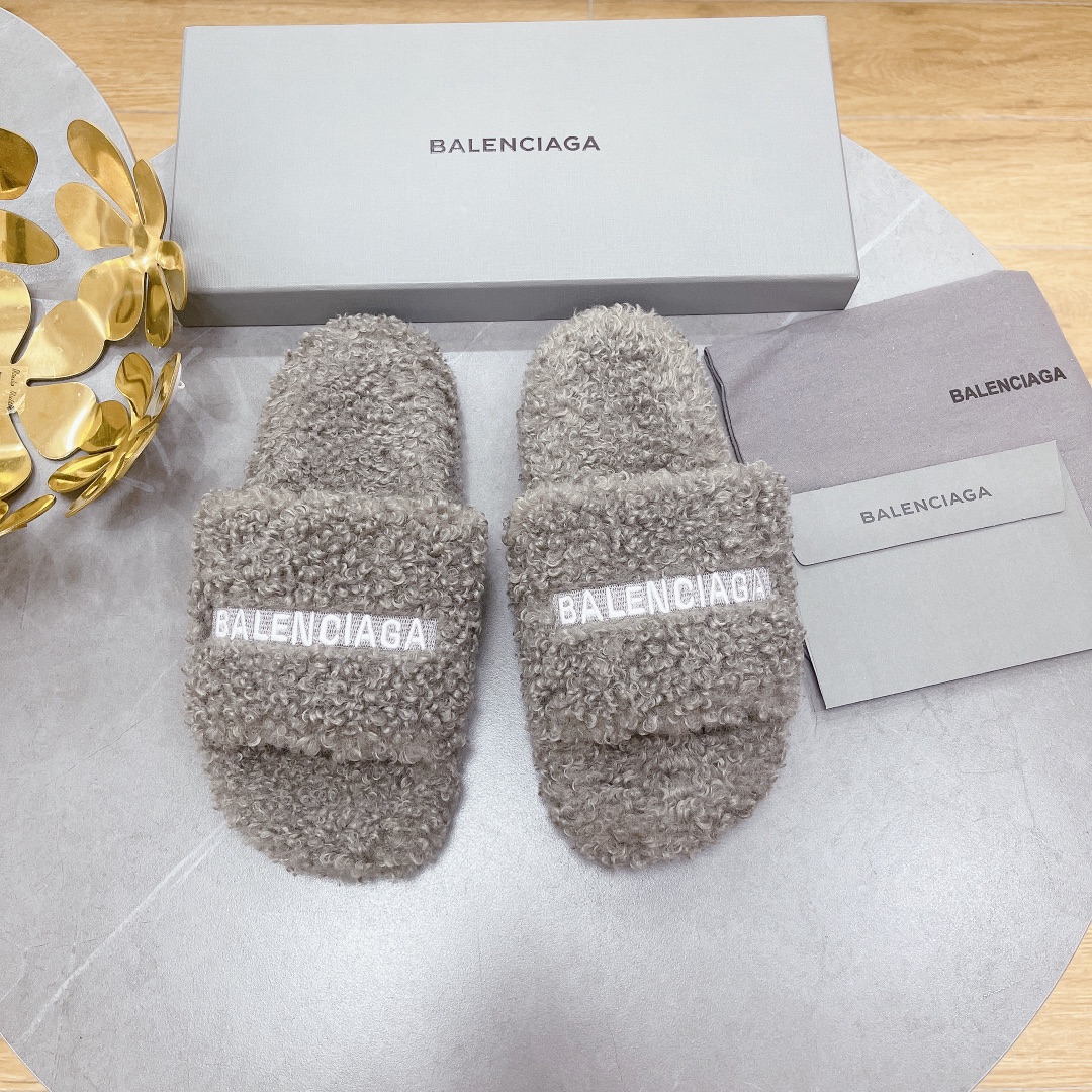 Ba*len*cia*ga slide light grey 654261w2do11096
