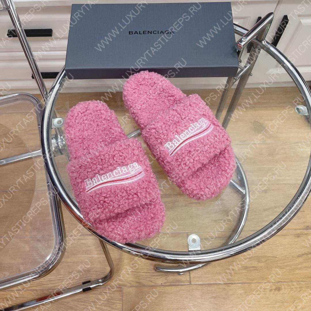 Ba*len*cia*ga furry slide pink 654261w2b411090