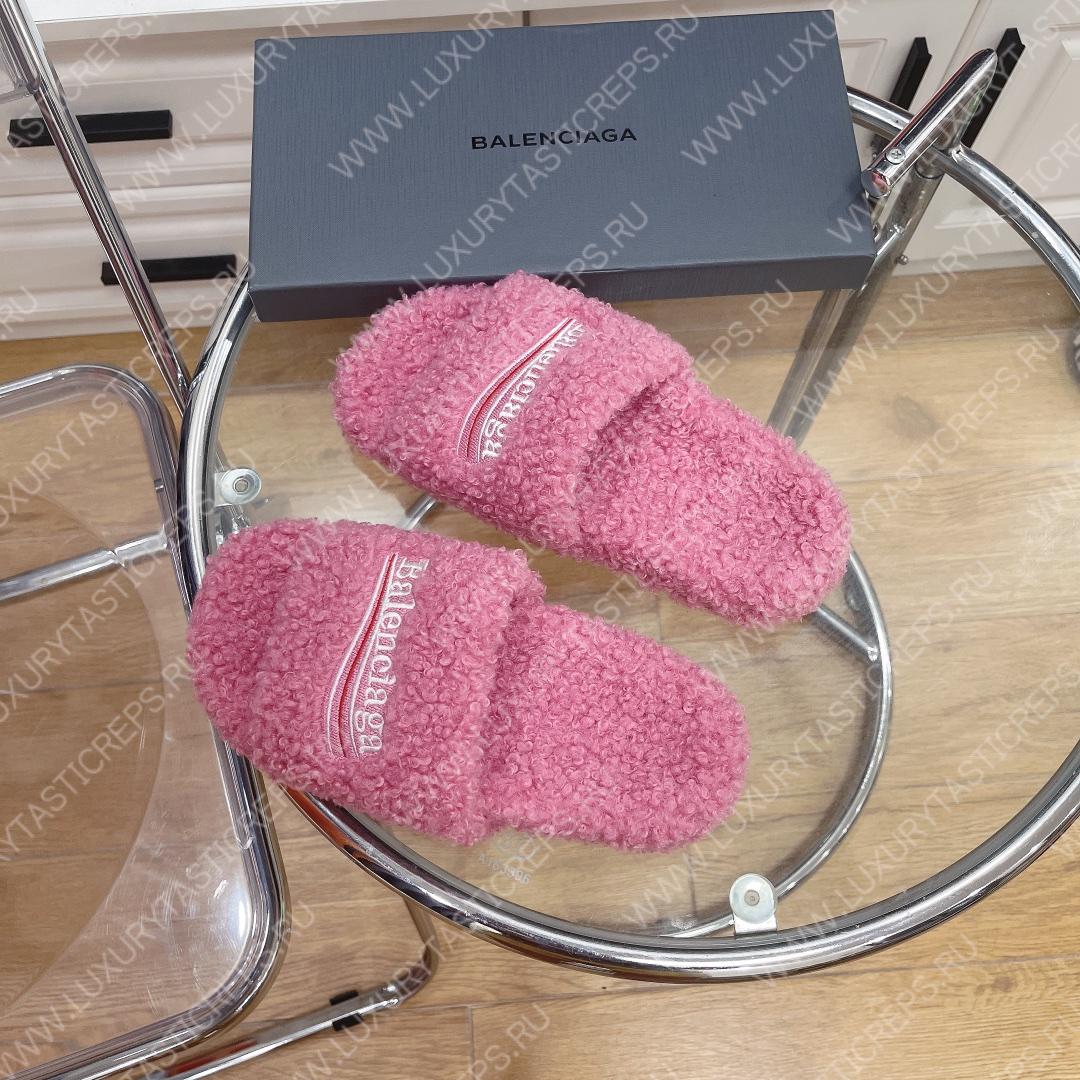 Ba*len*cia*ga furry slide pink 654261w2b411090