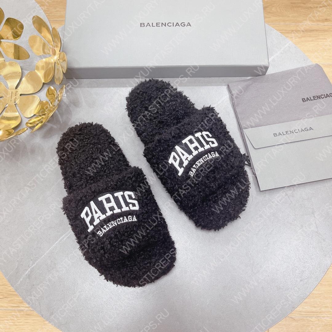 Ba*len*cia*ga furry slide black 654261w2b411090