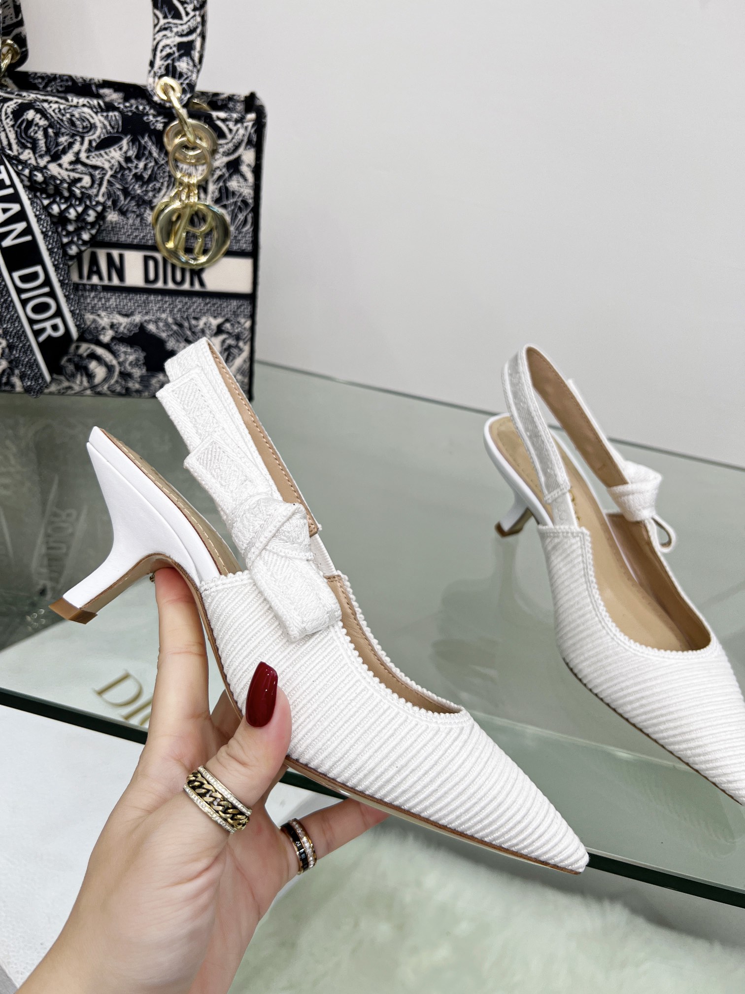 D*or j’aD*or slingback pump white kdc201tfl