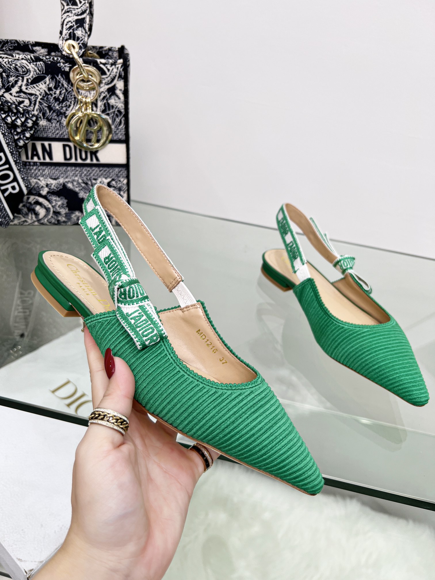 D*or j’aD*or slingback pump green kdc201tfl