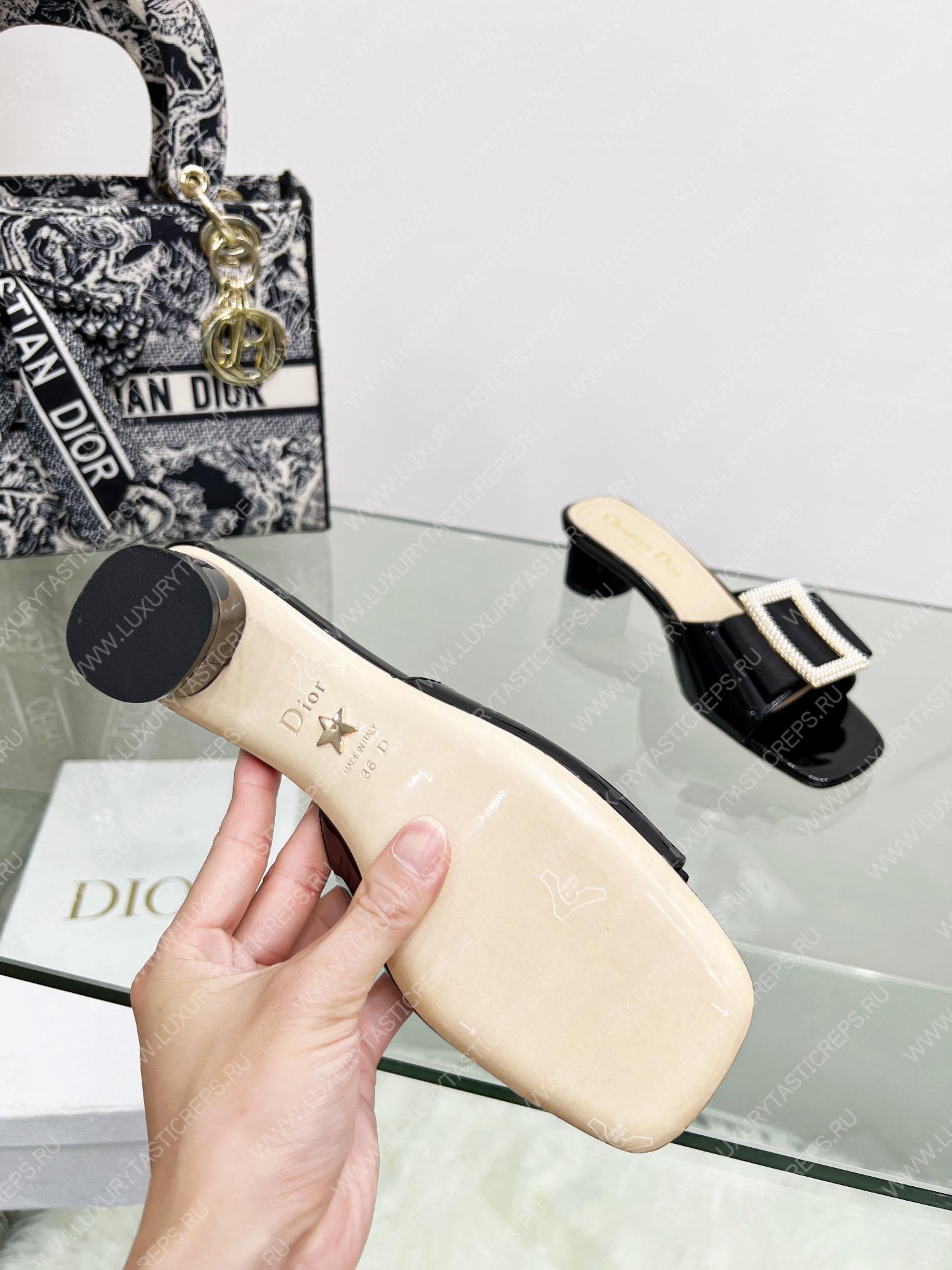 D*or idylle heeled slide black kcq768cst