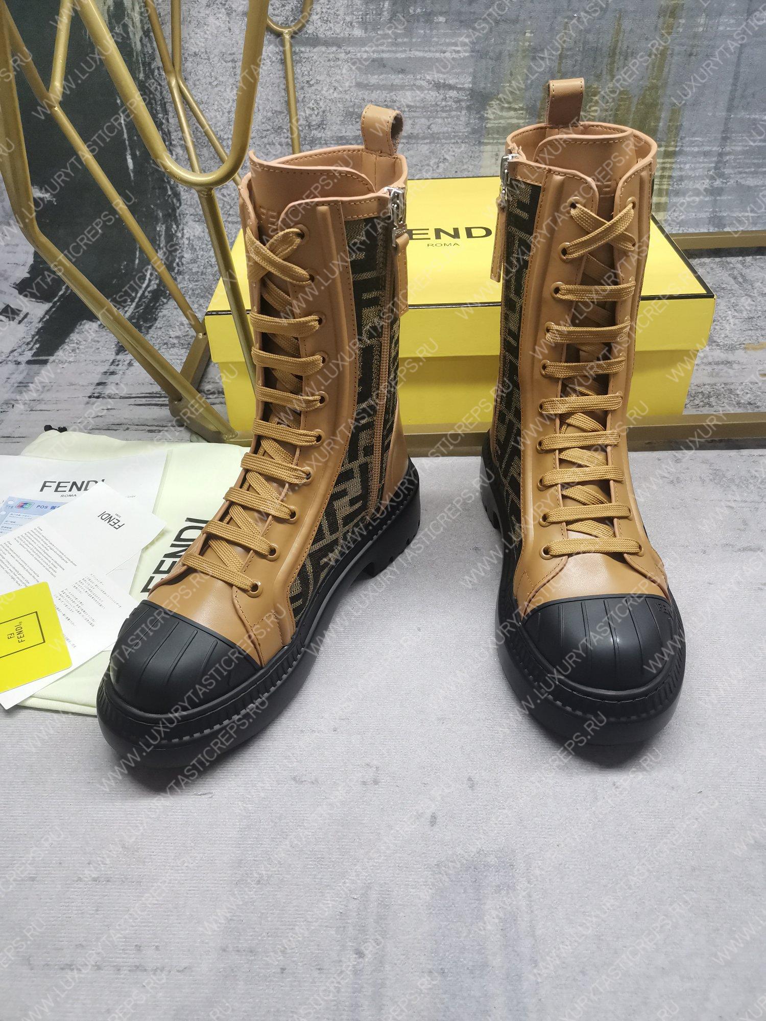 F**di domino biker booties beige 8t8353ajzff1icn