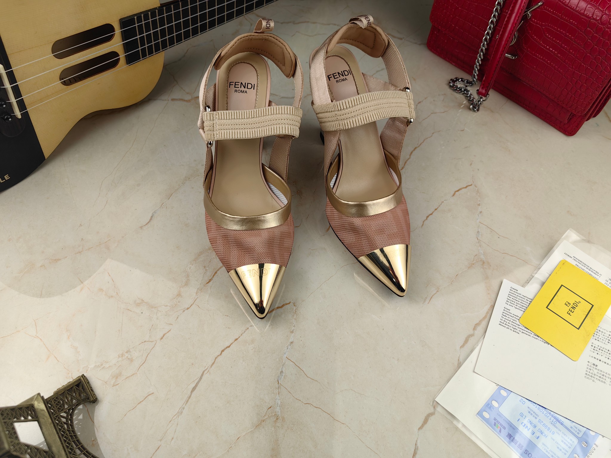 F**di colibri slingback pumps fawn 8j8411an