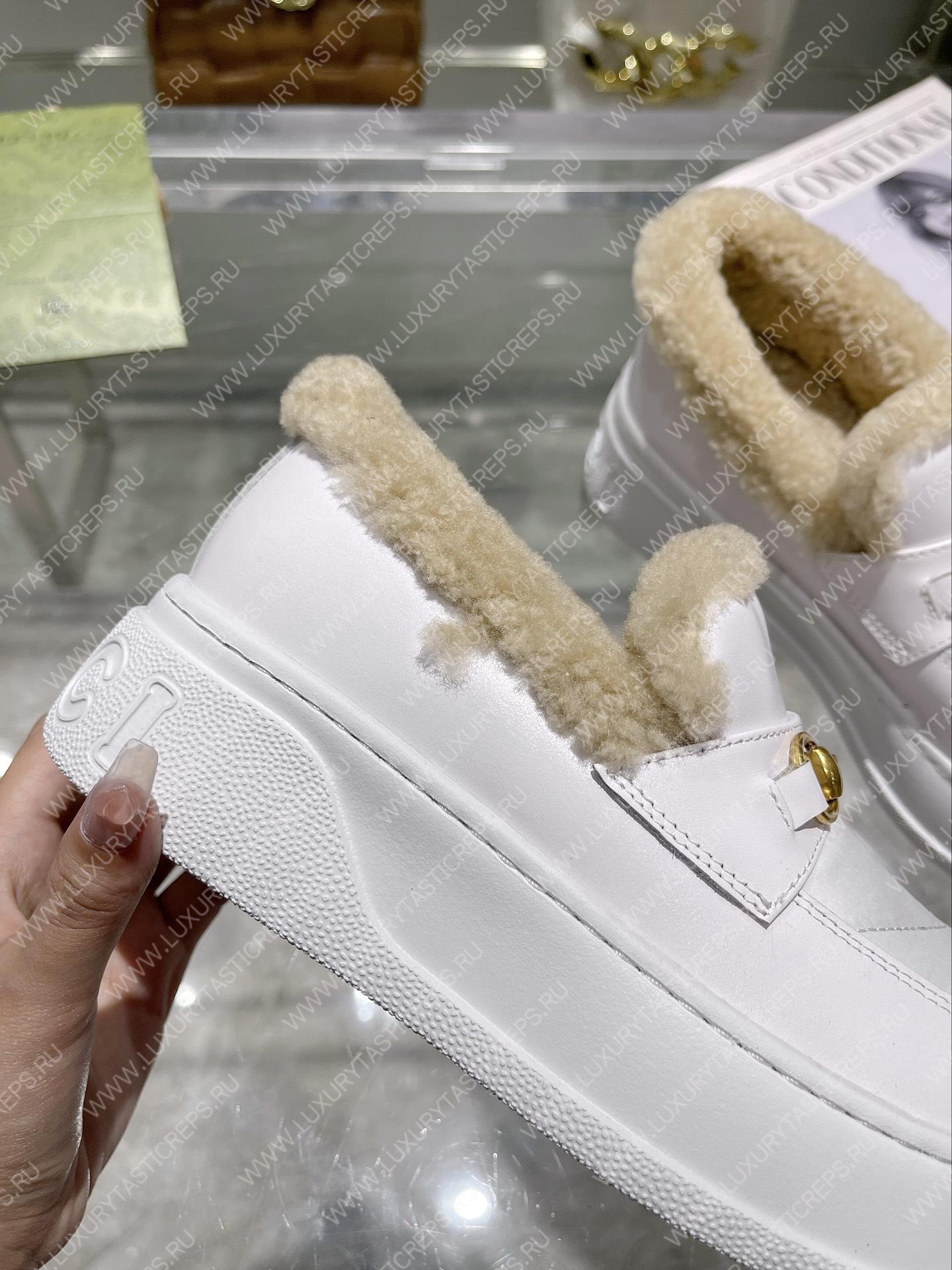 G*u*i horsebit ankle boot white 550036