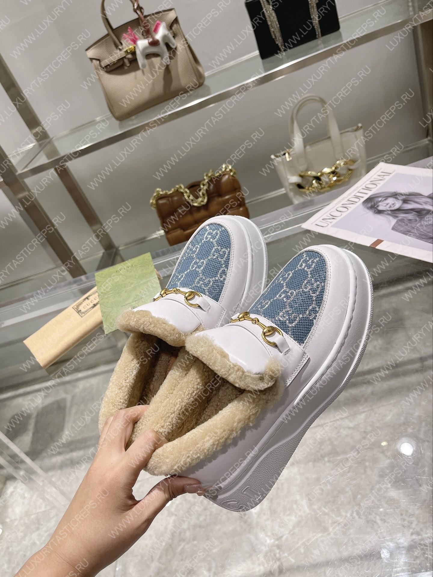 G*u*i horsebit ankle boot white 550036