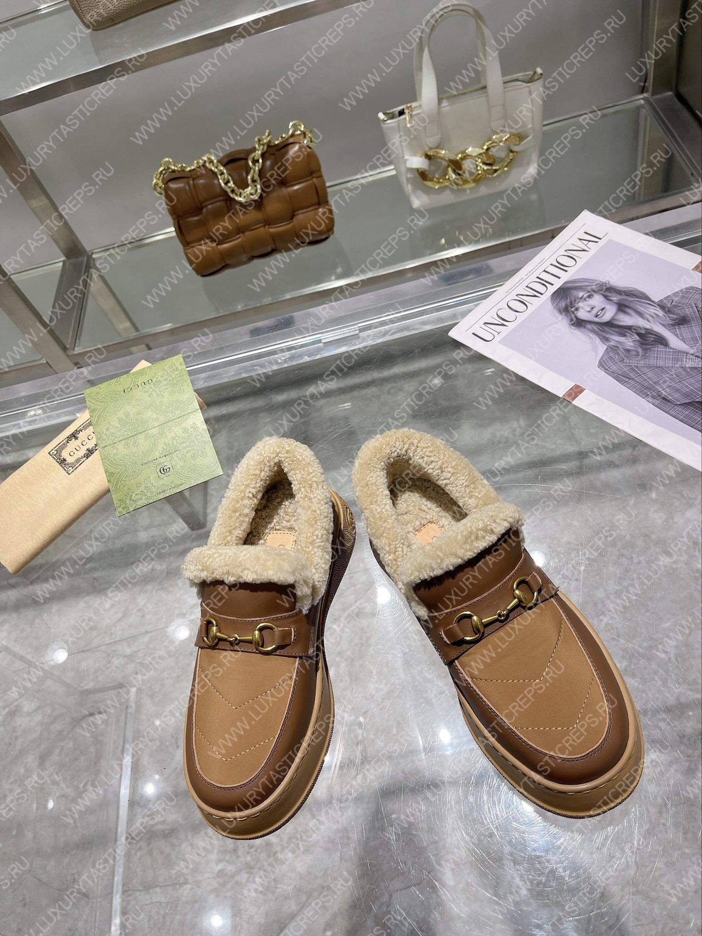 G*u*i horsebit ankle boot brown 550036