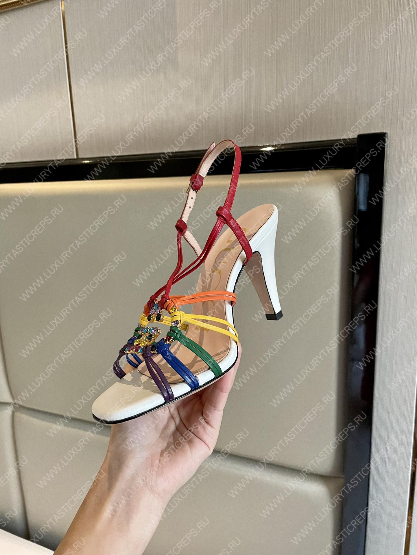 G*u*i womens’s sandal with interlocking g 694863