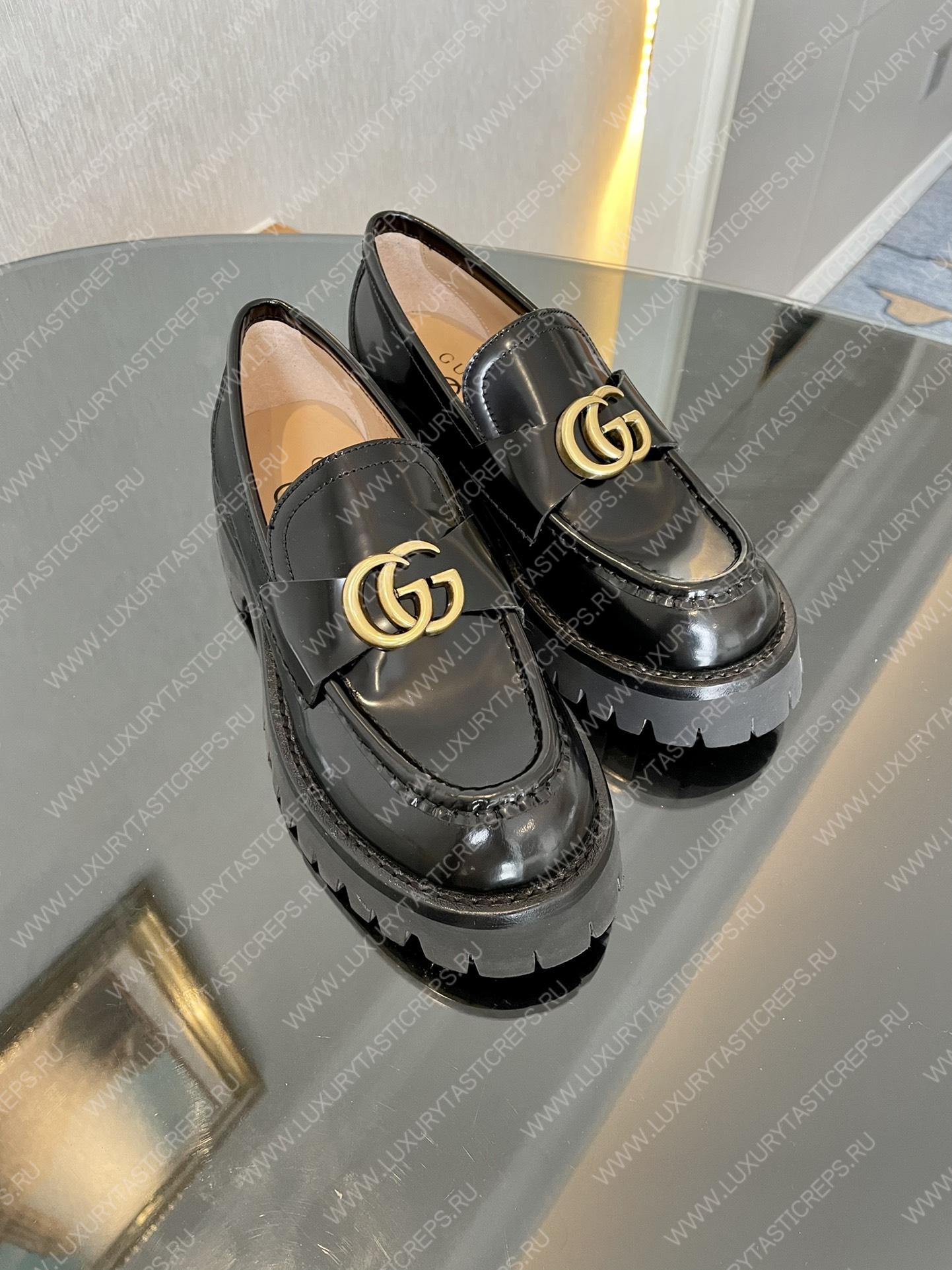 G*u*i loafer with interlocking g black ‎577236