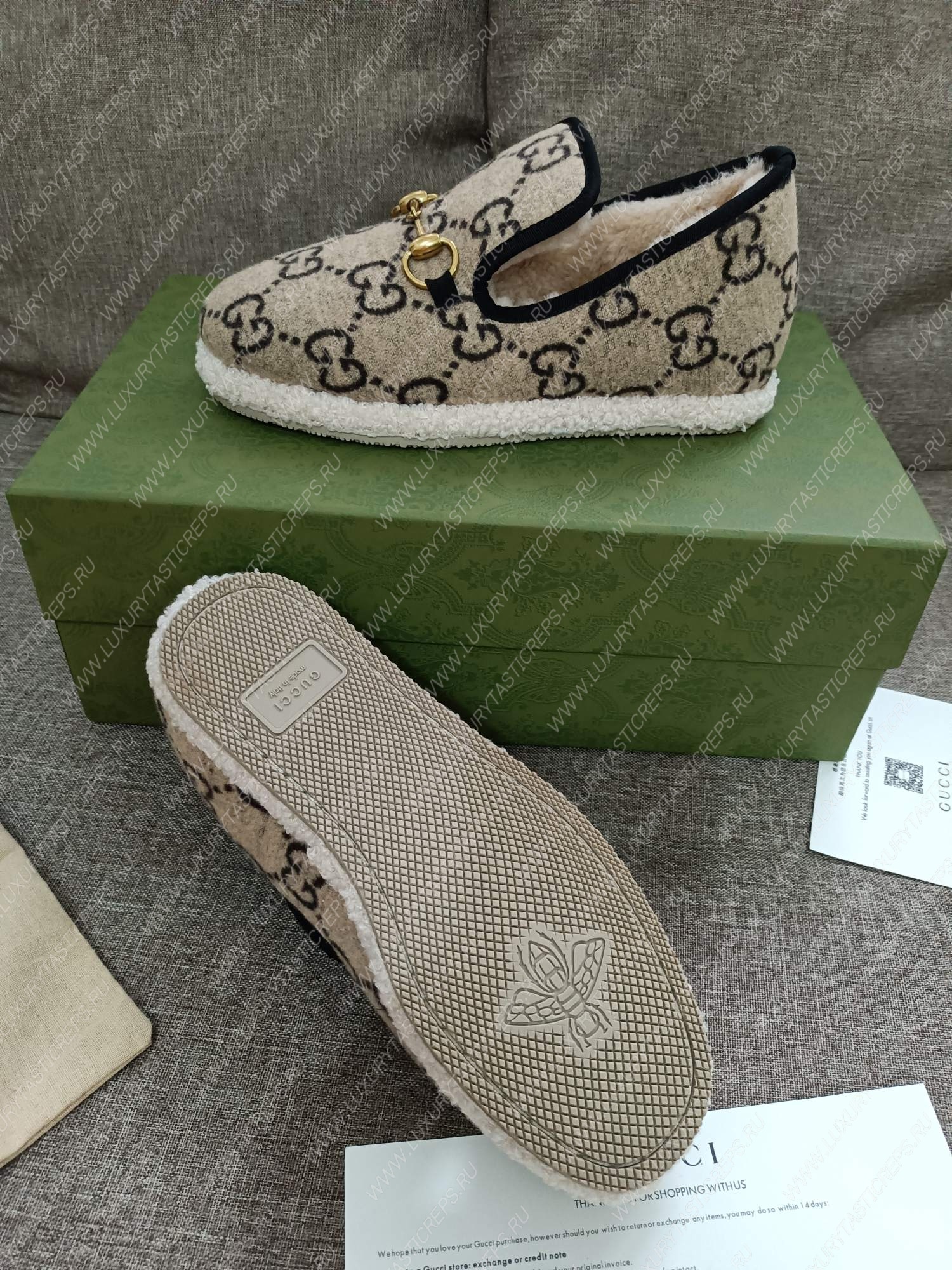 G*u*i loafer beige ‎577236