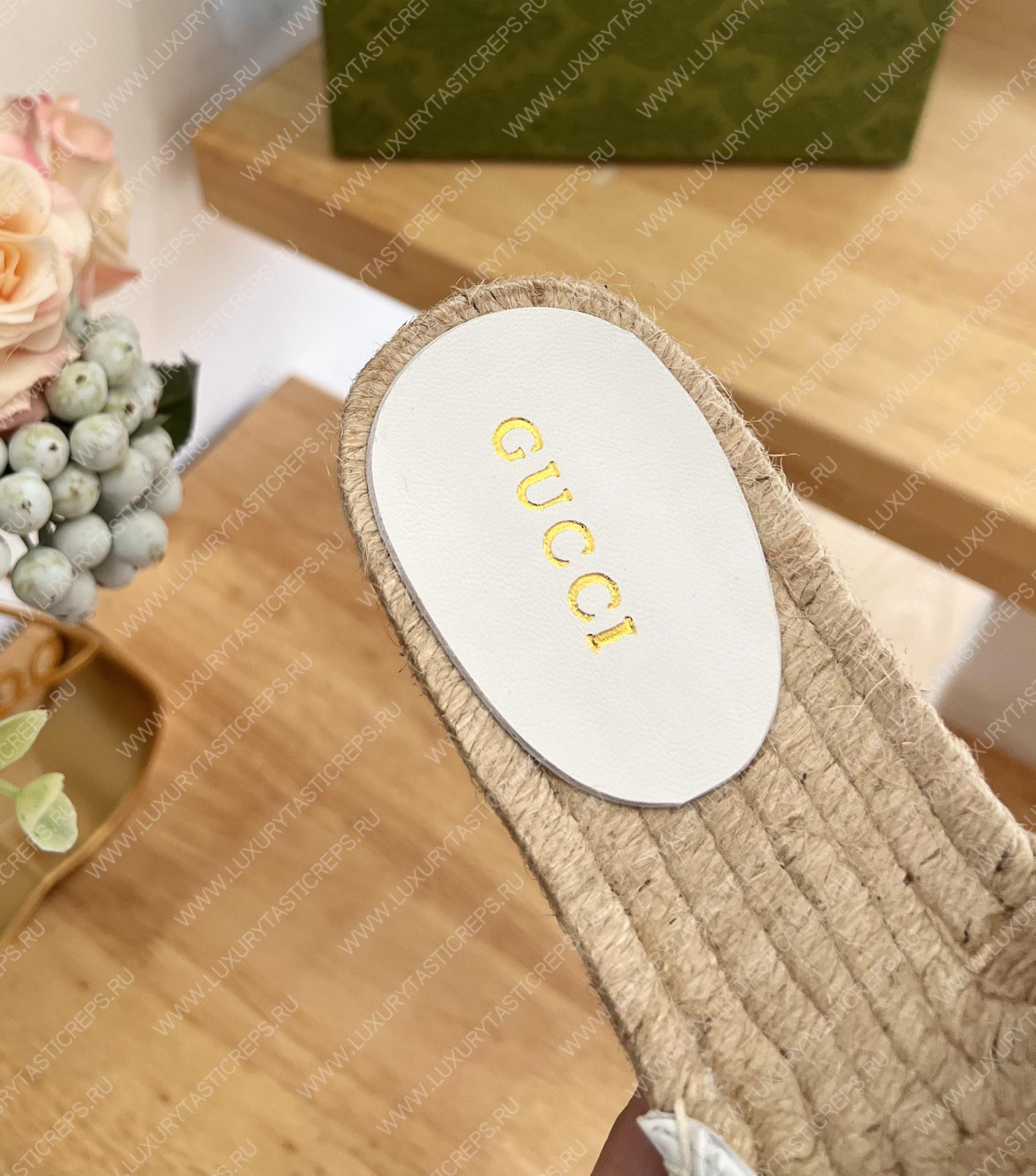 G*u*i pilar gg matelasse slide white 646169